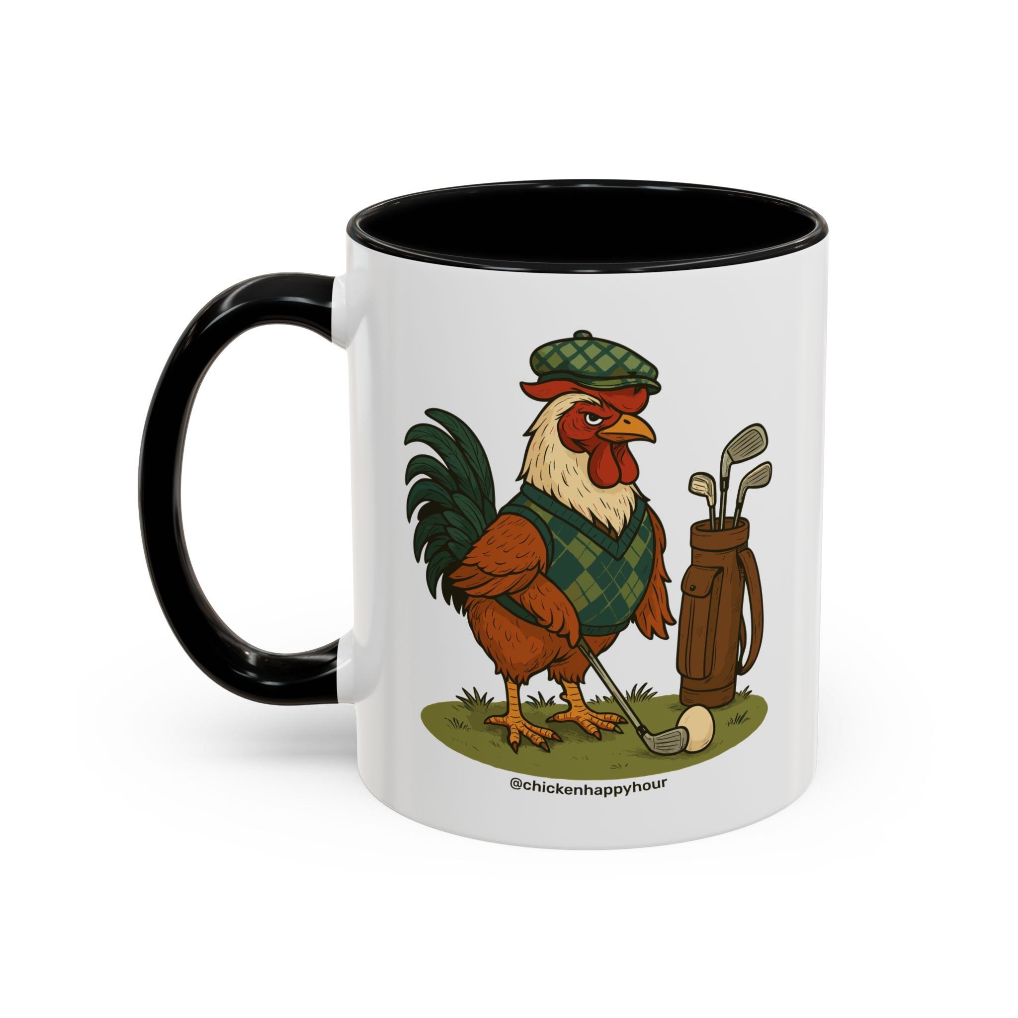 Rooster Playing Golf Coffee Mug