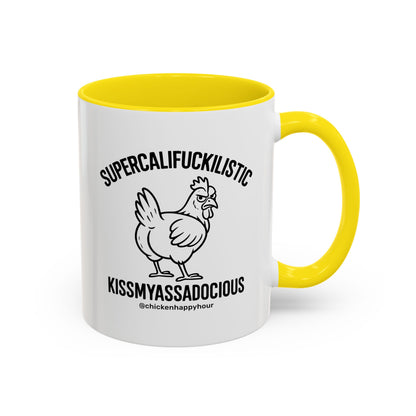 Supercalifuckilistic Kissmyassadocious Black Coffee Mug