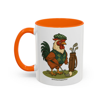 Rooster Playing Golf Coffee Mug