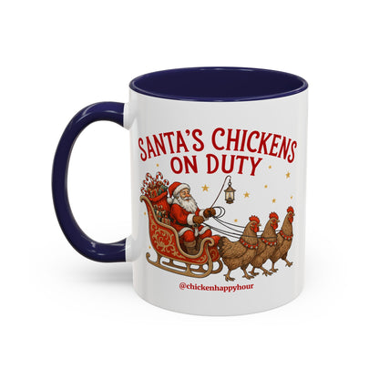 Santa’s Chickens on Duty Coffee Mug