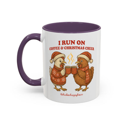 I Run on Coffee & Christmas Cheer Coffee Mug