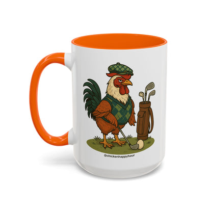 Rooster Playing Golf Coffee Mug