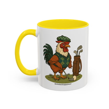 Rooster Playing Golf Coffee Mug