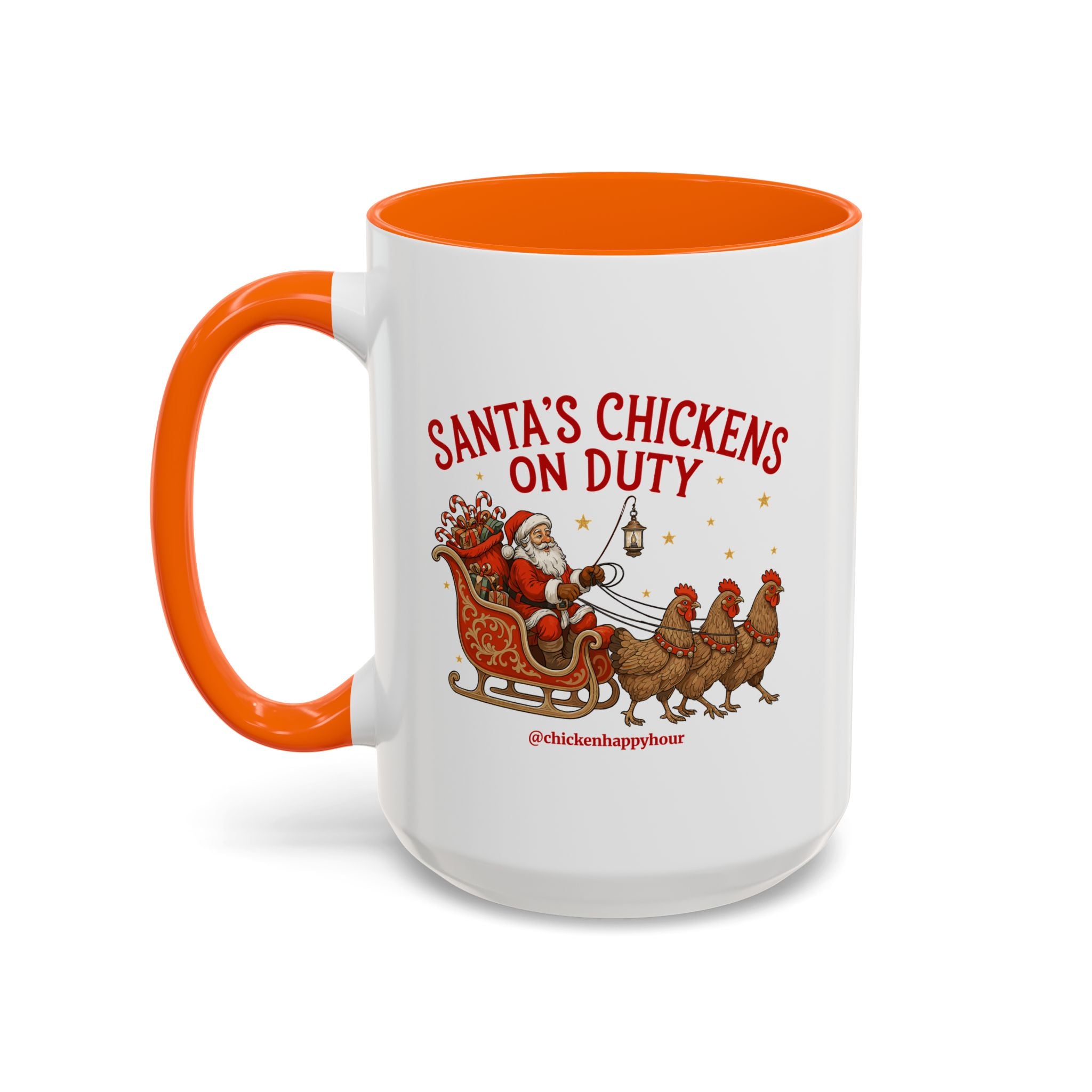 Santa’s Chickens on Duty Coffee Mug