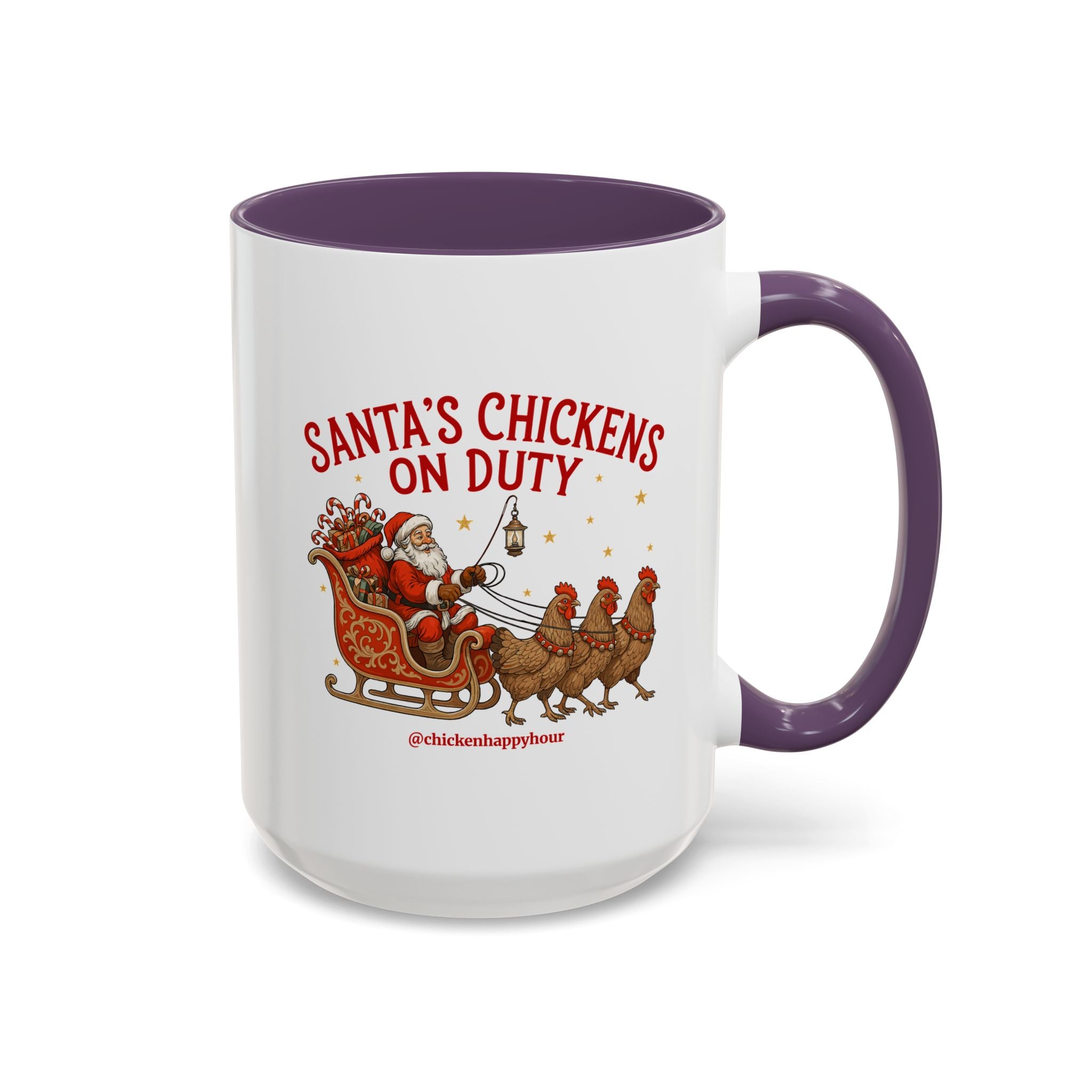 Santa’s Chickens on Duty Coffee Mug