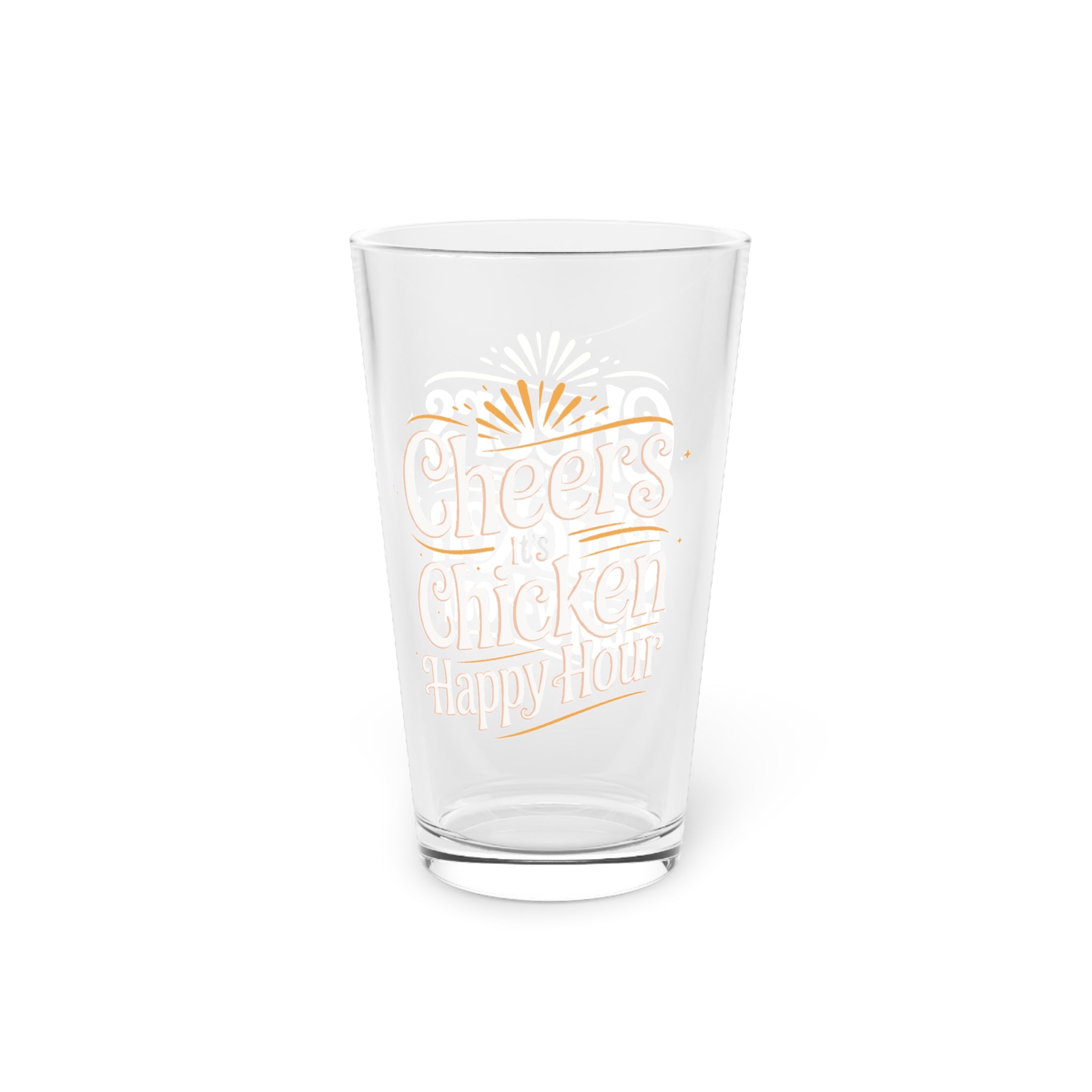 Cheers Chicken Happy Hour Pint Glass, 16oz