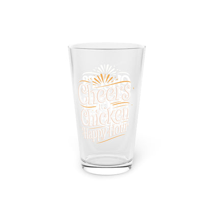 Cheers Chicken Happy Hour Pint Glass, 16oz