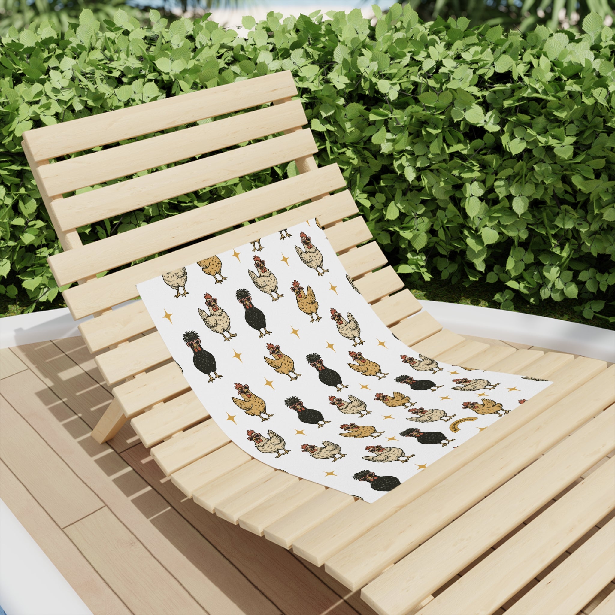 OOPS! I GOT ANOTHER CHICKEN Beach Towel
