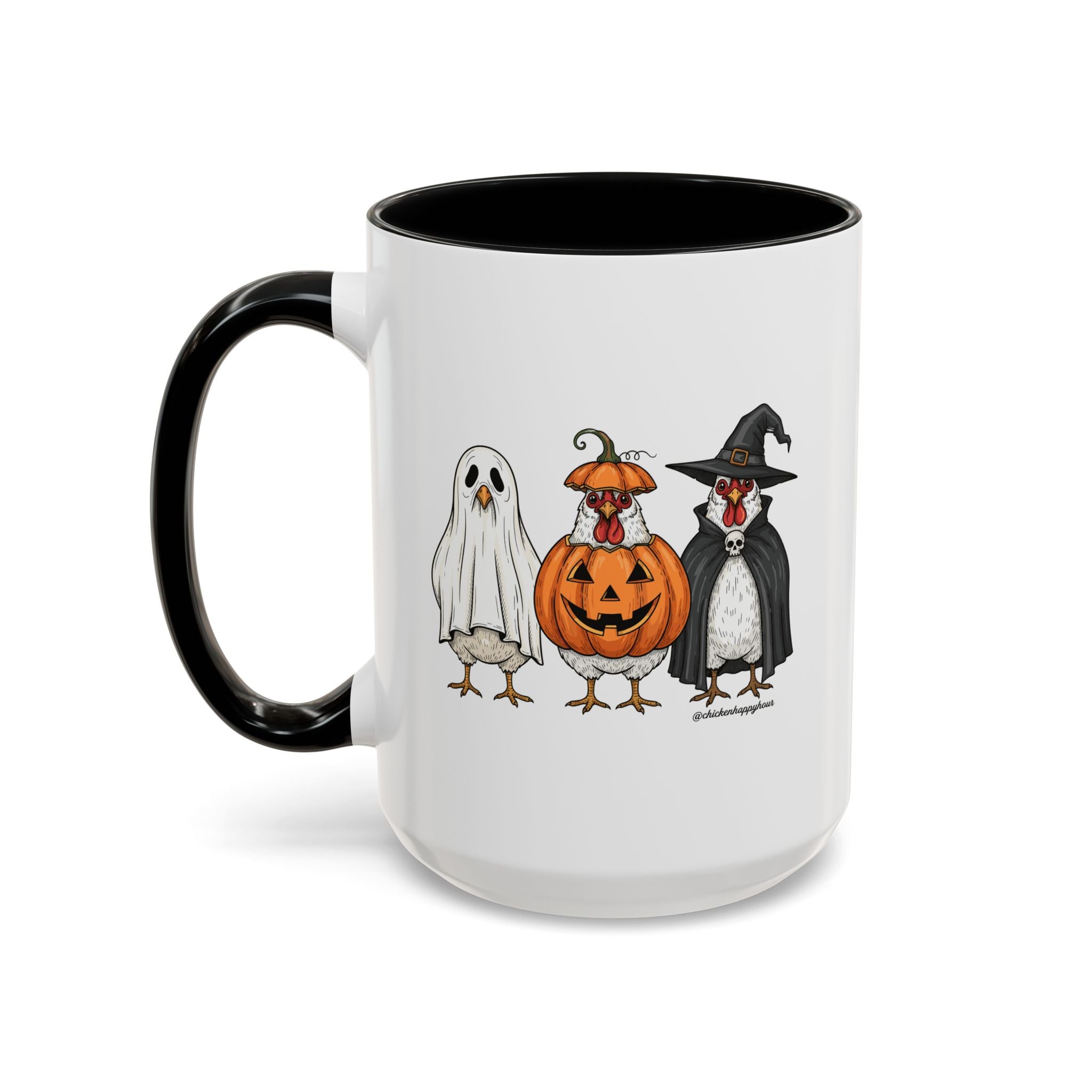 Chickens Wearing Halloween Costumes Coffee Mug