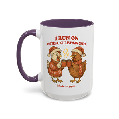 I Run on Coffee & Christmas Cheer Coffee Mug