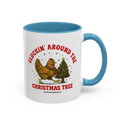 Cluckin' Around The Christmas Tree Coffee Mug
