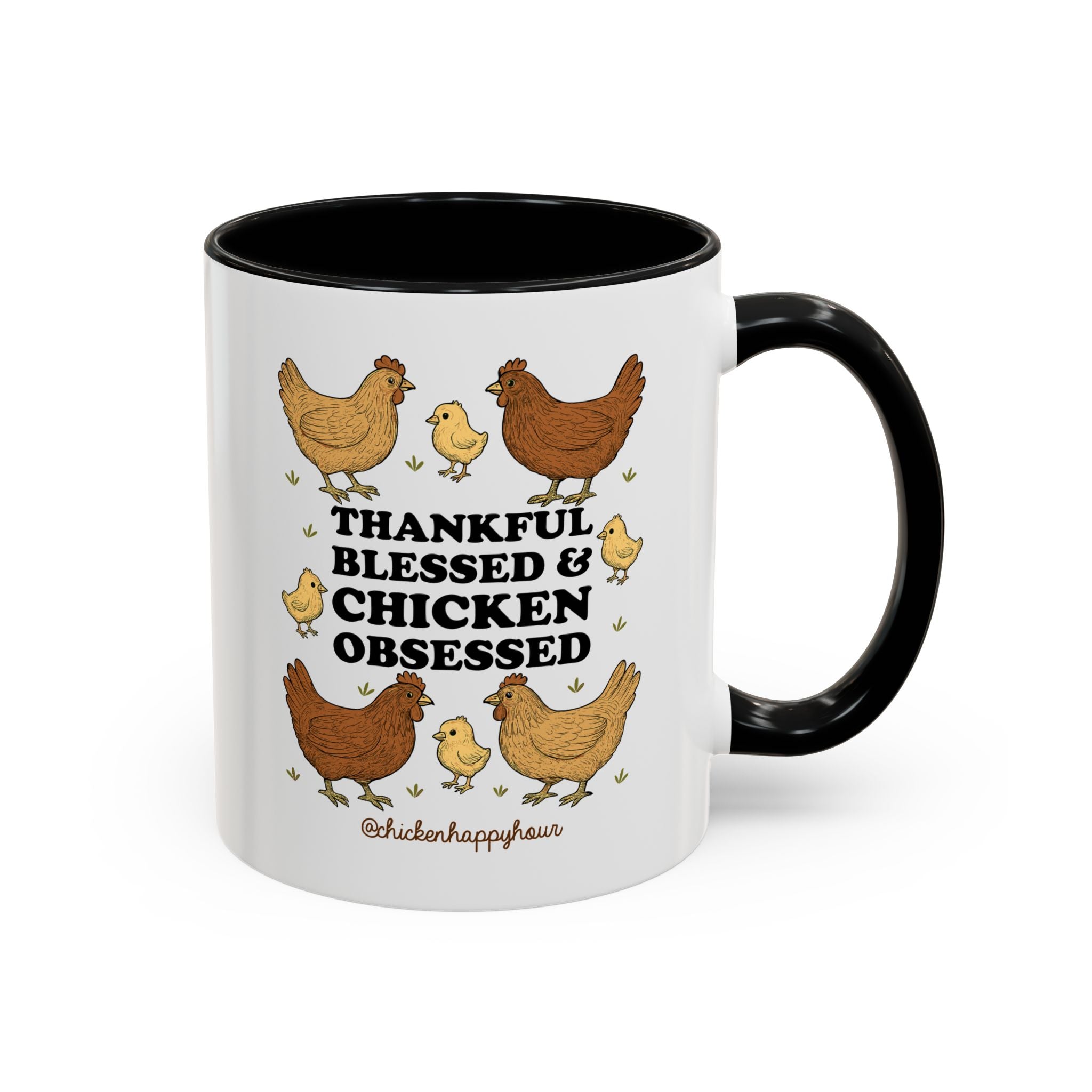 Thankful Blessed and Chicken Obsessed Coffee Mug