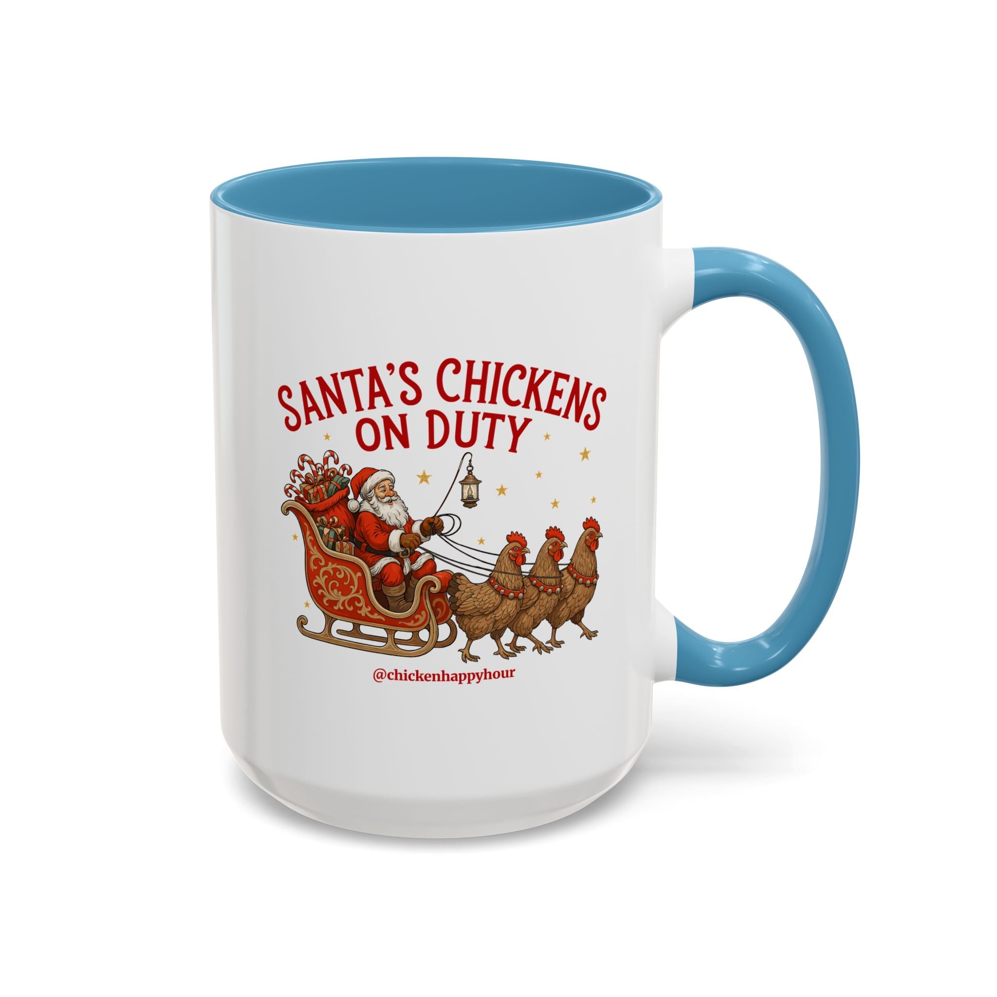 Santa’s Chickens on Duty Coffee Mug