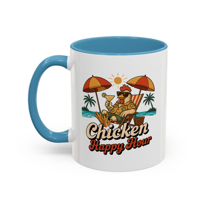 Chicken Happy Hour Beachy Chicken Coffee Mug