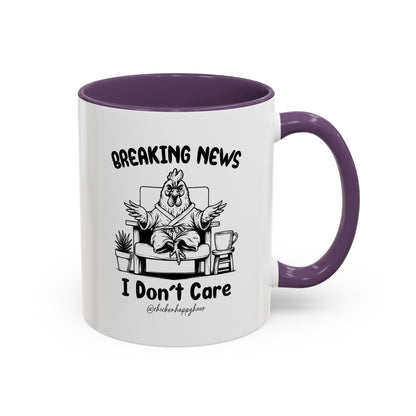 Breaking News I Don't Care Coffee Mug