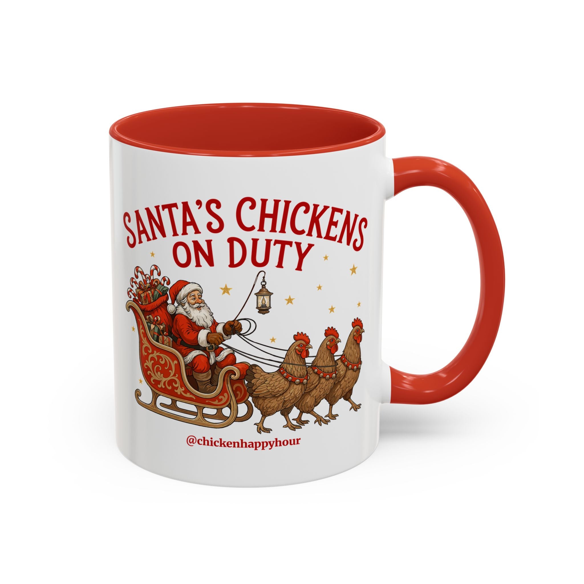 Santa’s Chickens on Duty Coffee Mug