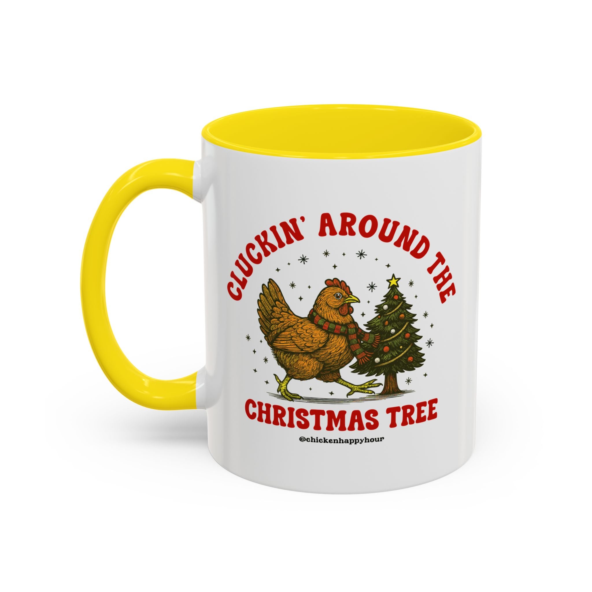 Cluckin' Around The Christmas Tree Coffee Mug