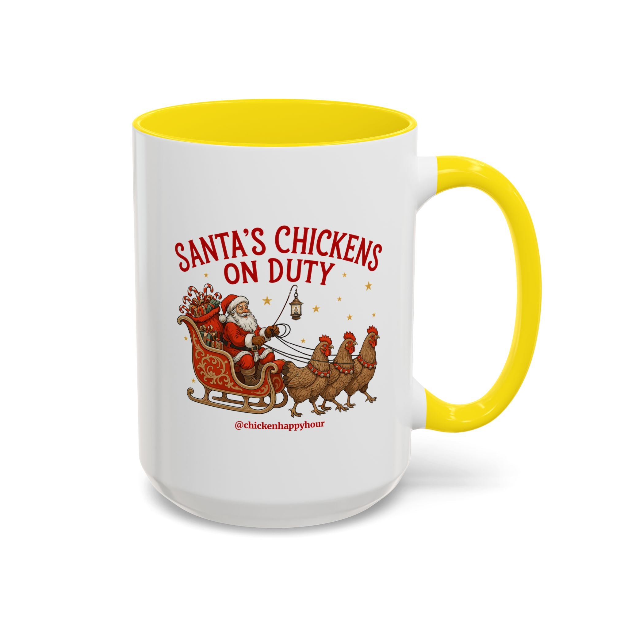 Santa’s Chickens on Duty Coffee Mug