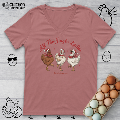 All the Jingle Ladies V-Neck Tee