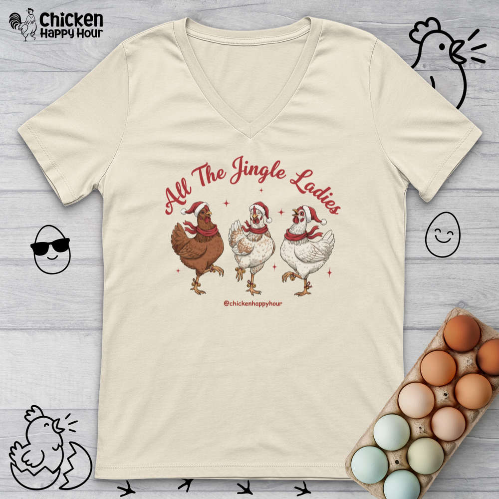 All the Jingle Ladies V-Neck Tee
