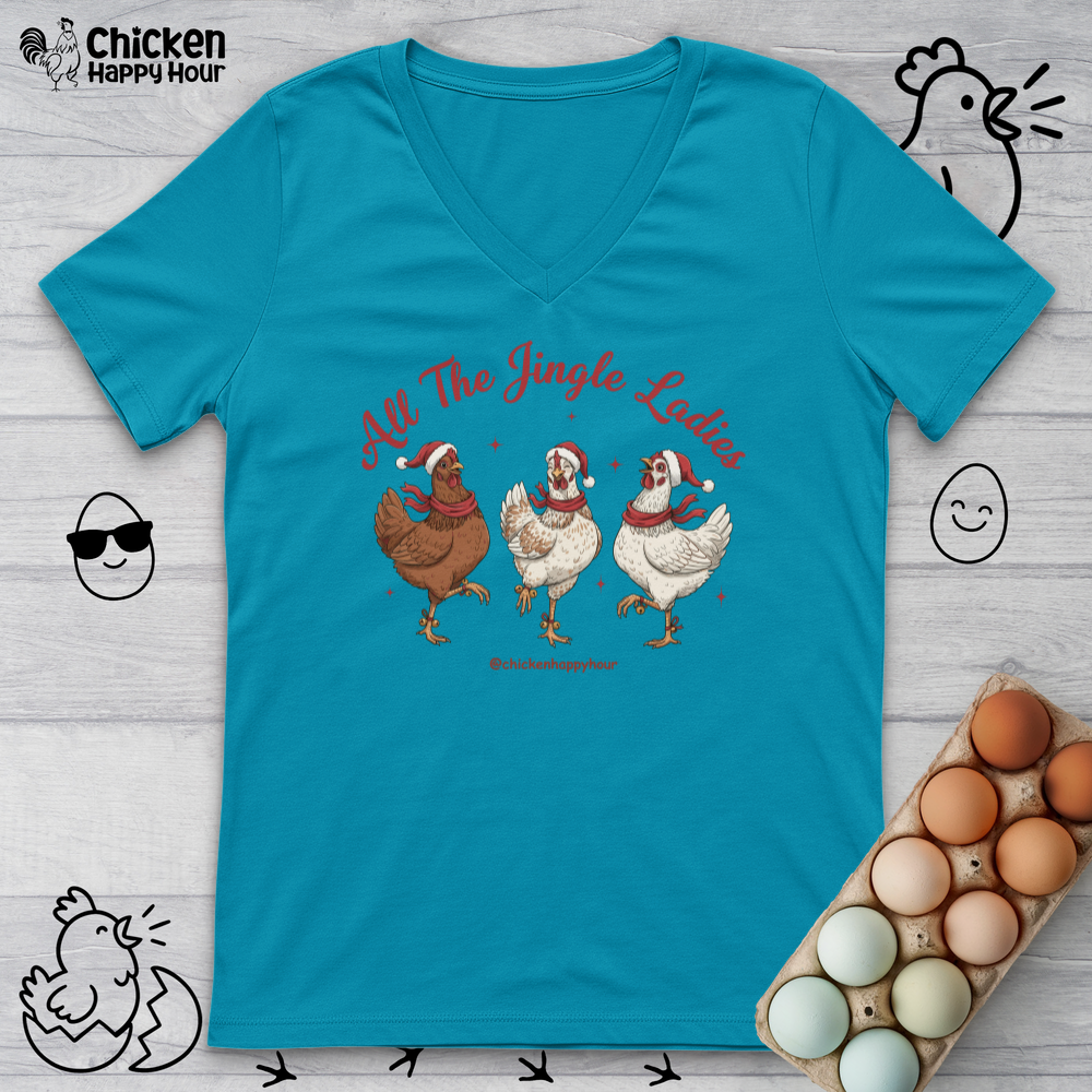 All the Jingle Ladies V-Neck Tee