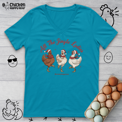 All the Jingle Ladies V-Neck Tee
