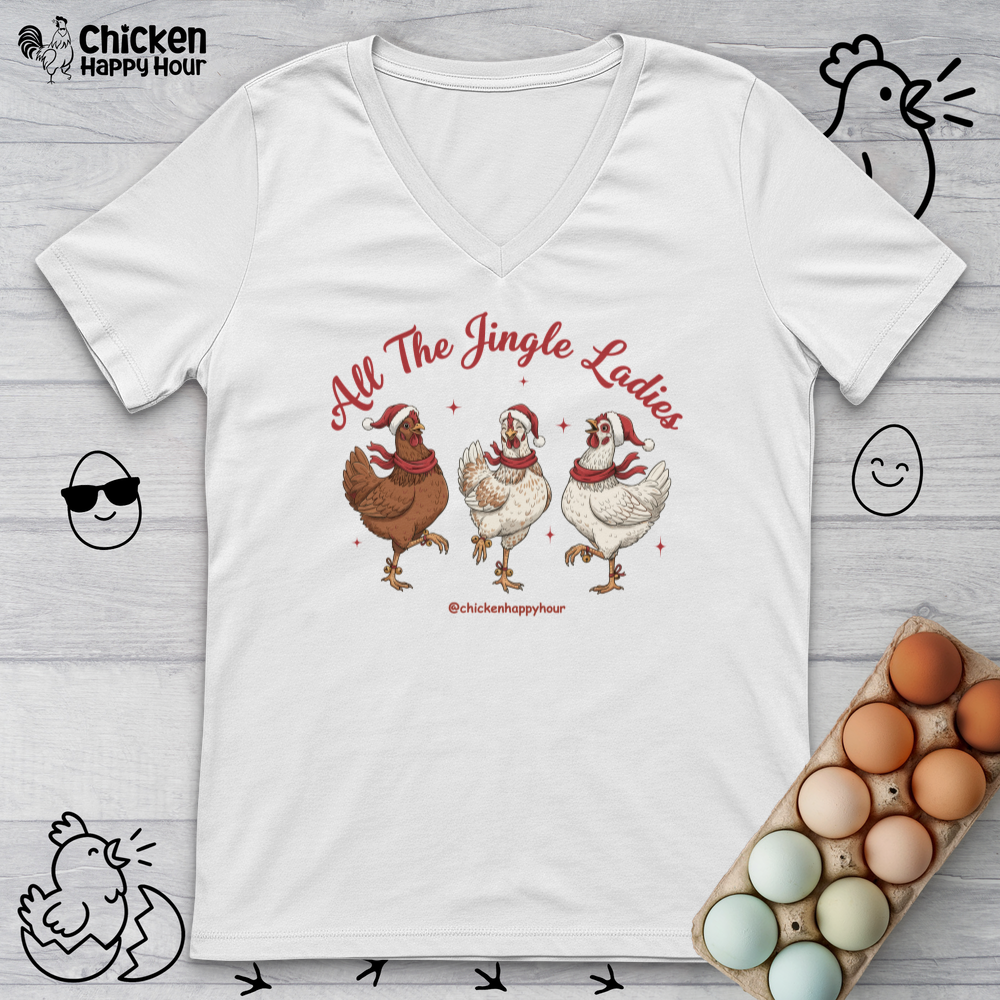 All the Jingle Ladies V-Neck Tee