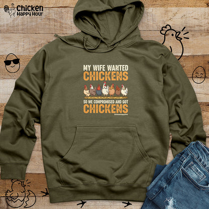 My Wife Wanted Chickens Hooded Sweatshirt