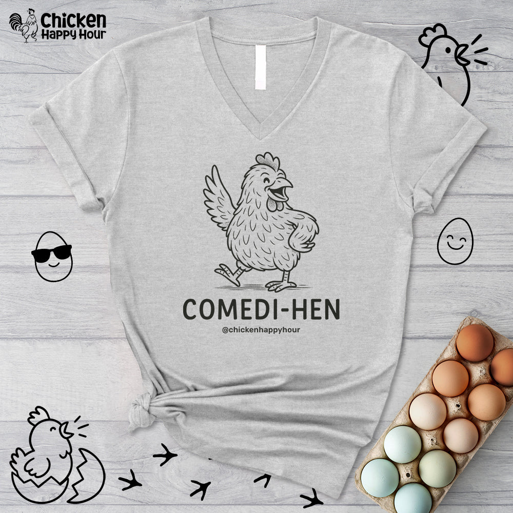 Comedihen V-Neck Tee