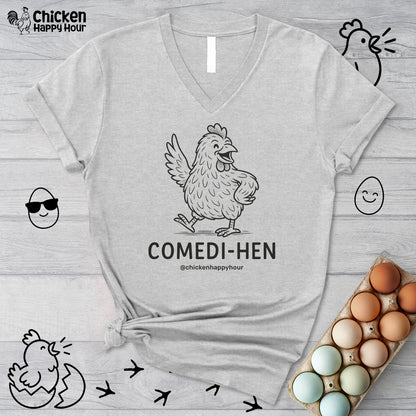 Comedihen V-Neck Tee