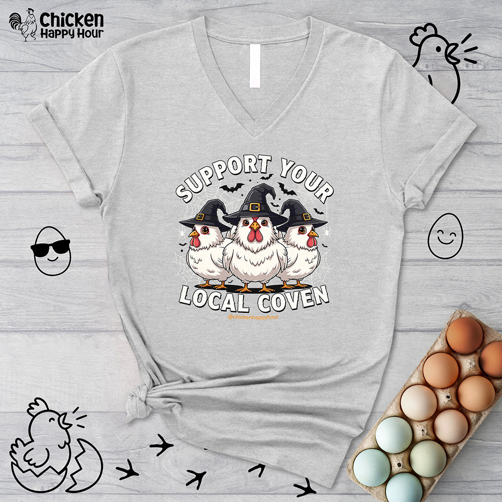 Support Your Local Coven V-Neck Tee