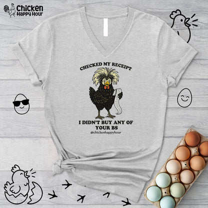 Checked My Receipt V-Neck Tee