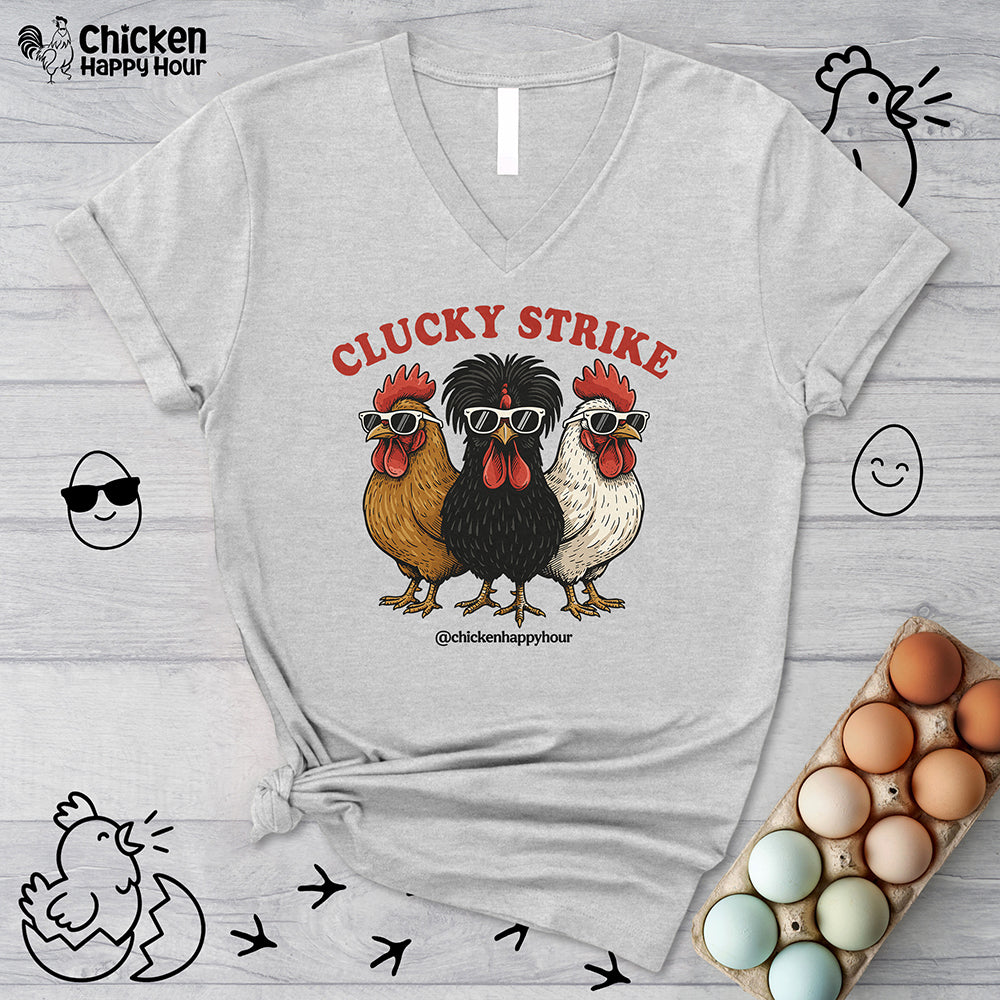 Clucky Strike V-Neck Tee
