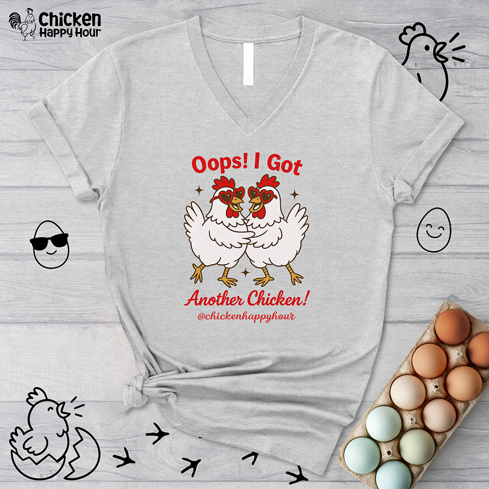 Oops I Got Another Chicken 3 V-Neck Tee
