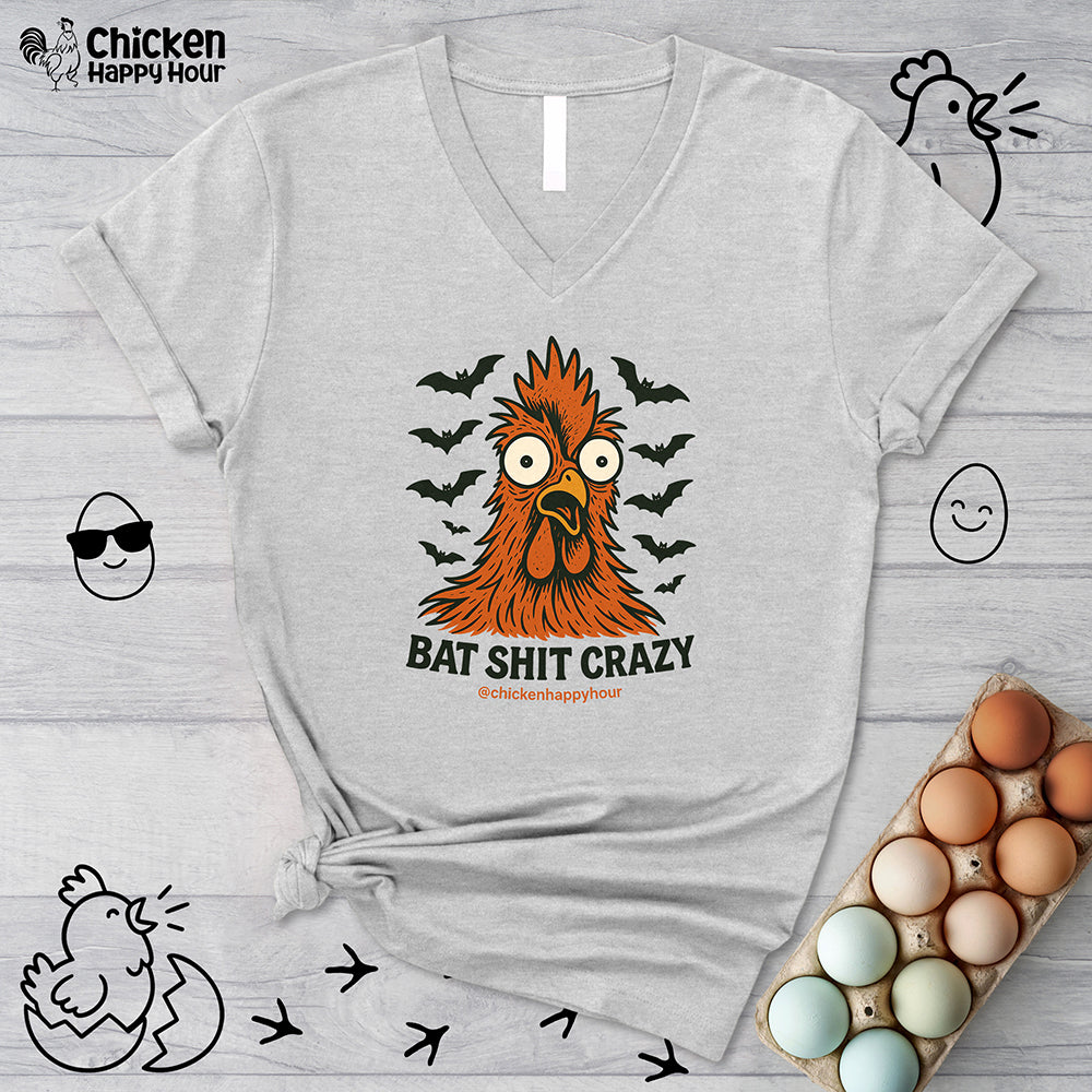 Bat Shit Crazy V-Neck Tee