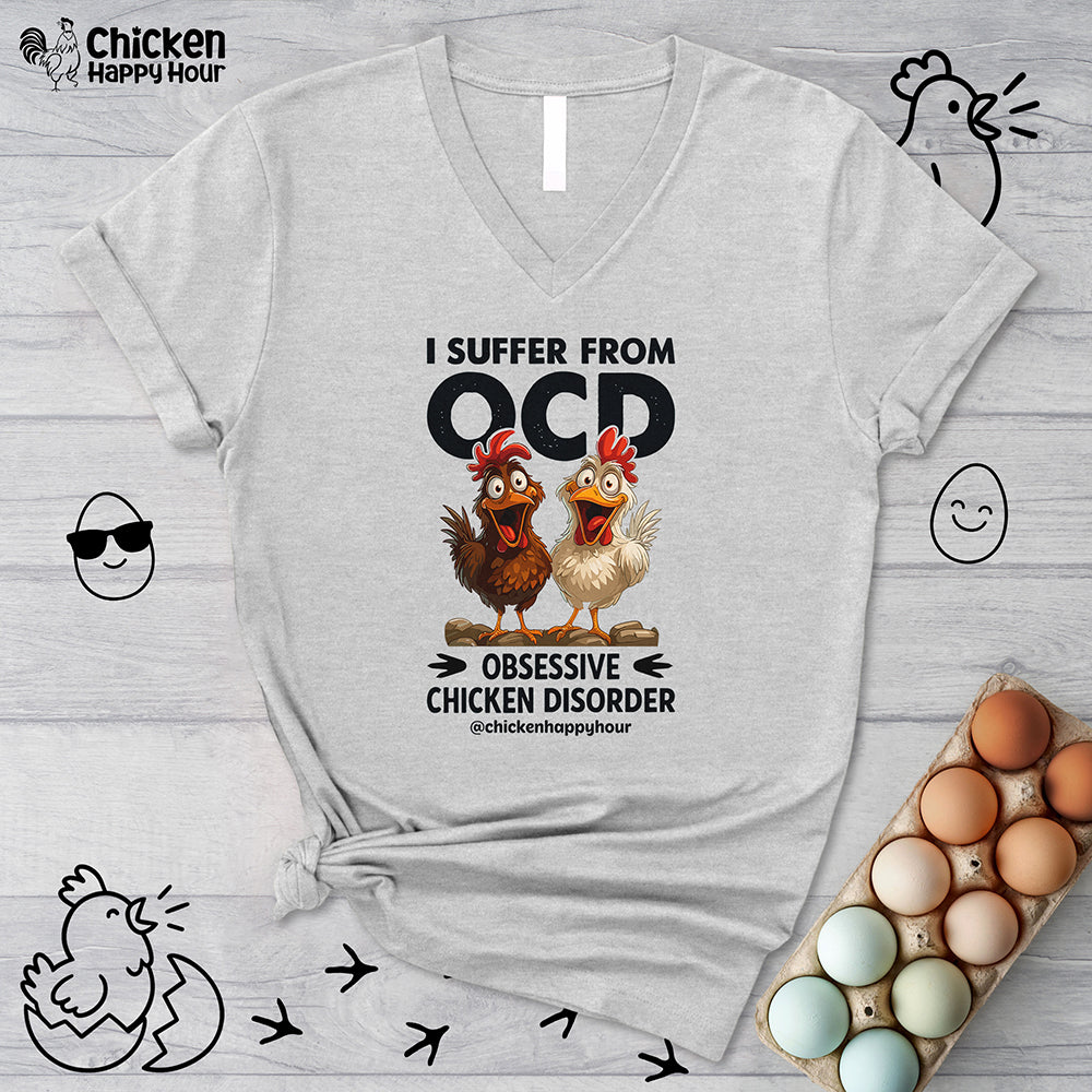 I Suffer From OCD V-Neck Tee