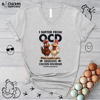 I Suffer From OCD V-Neck Tee