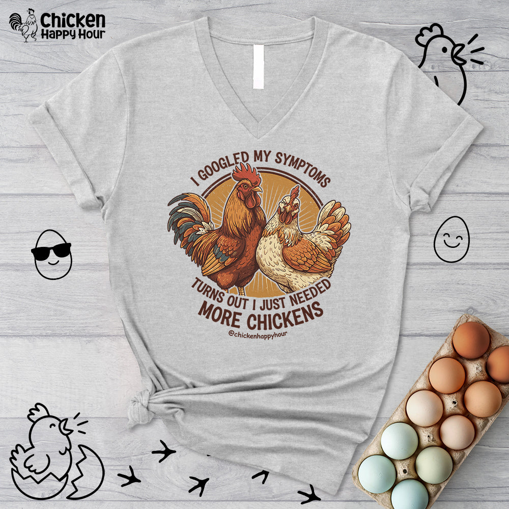 I Googled My Symptoms V-Neck Tee