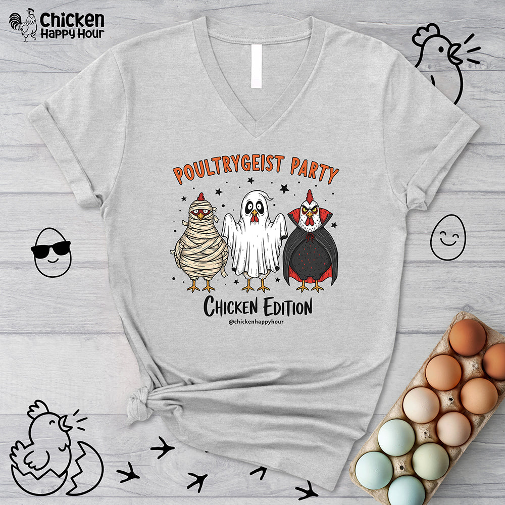Poultrygeist Party V-Neck Tee