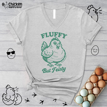 Fluffy But Feisty V-Neck Tee