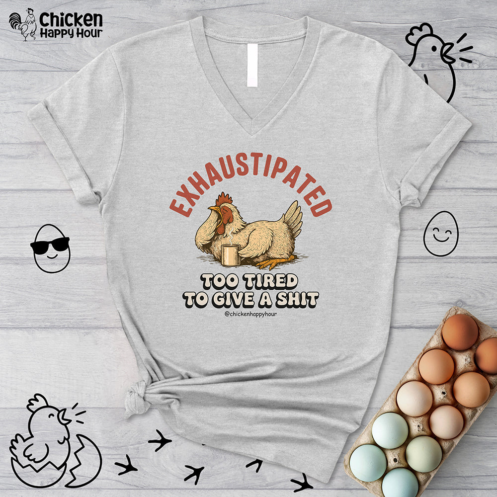 Exhaustipated V-Neck Tee