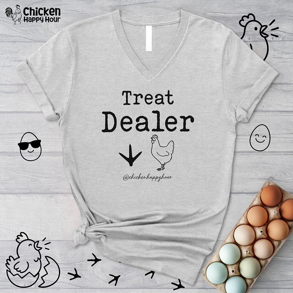 Treat Dealer with Chicken V-Neck Tee