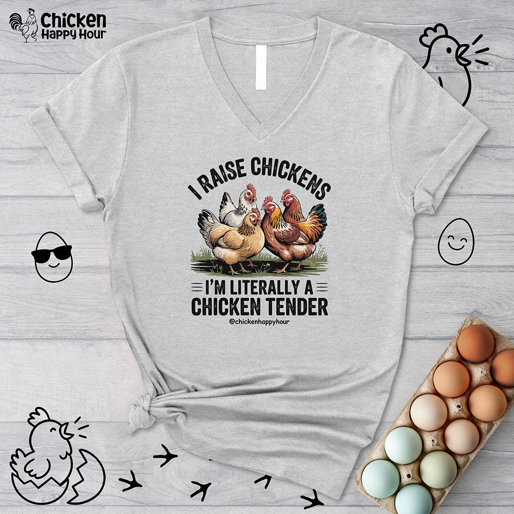 I'm Literally a Chicken Tender V-Neck Tee