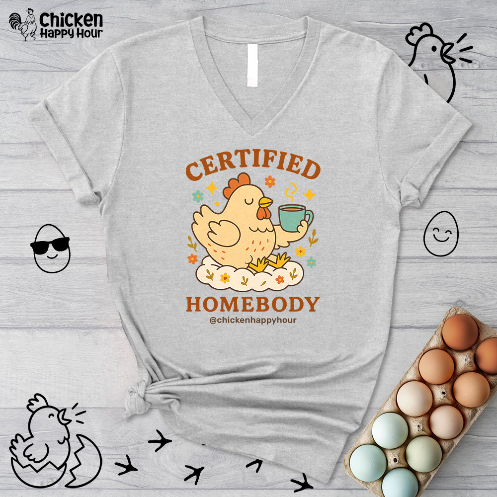 Certified Homebody V-Neck Tee