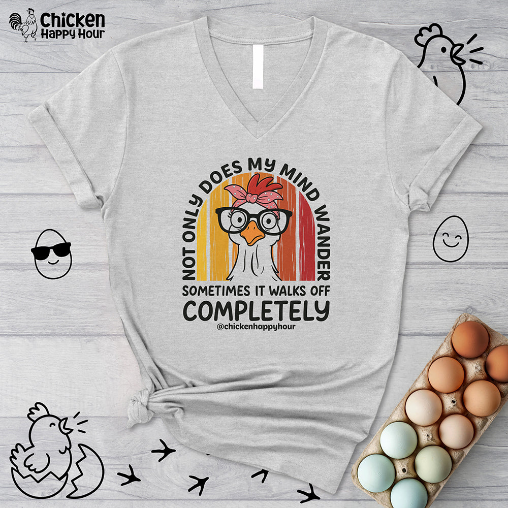 Not Only Does My Mind V-Neck Tee