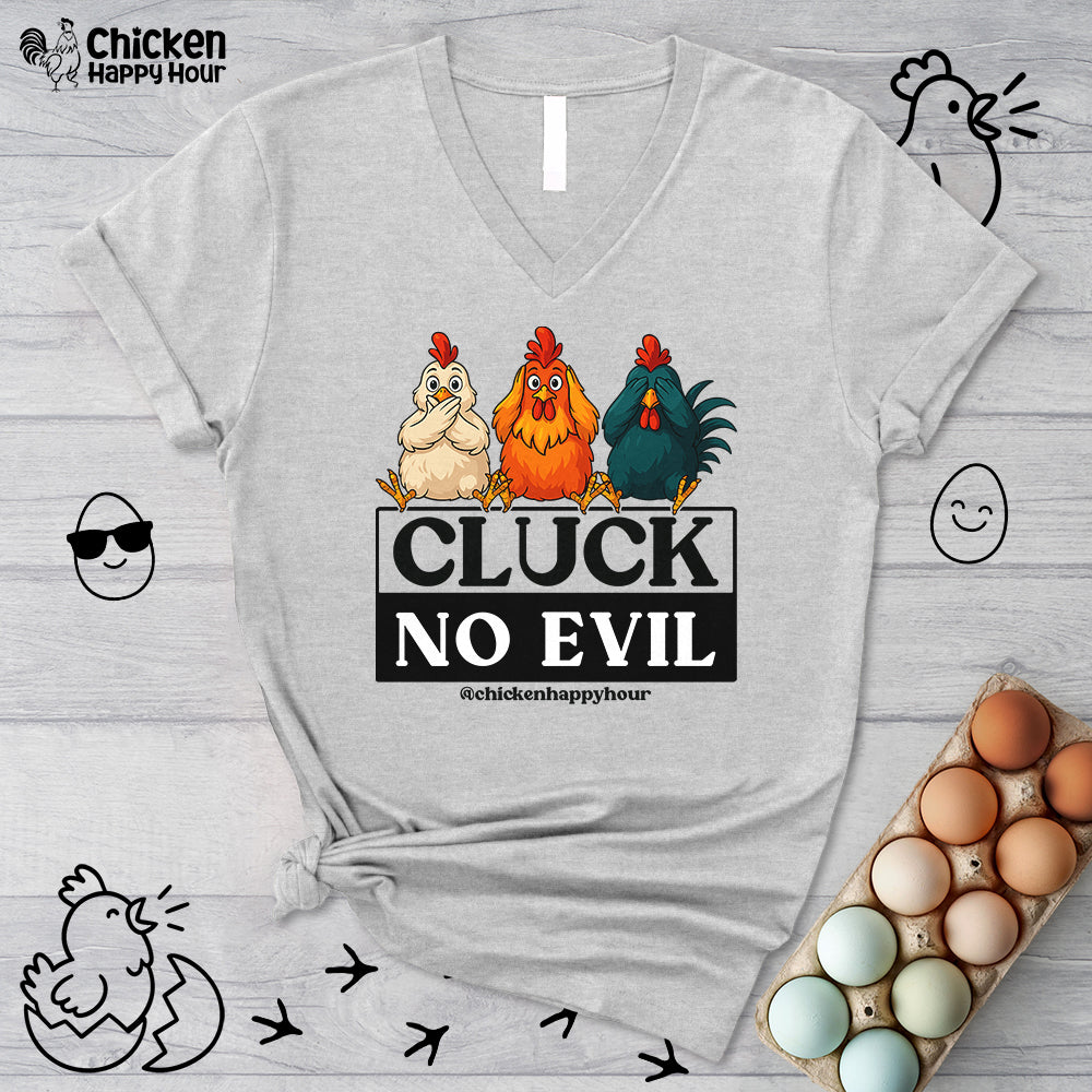 Cluck, No Evil V-Neck Tee