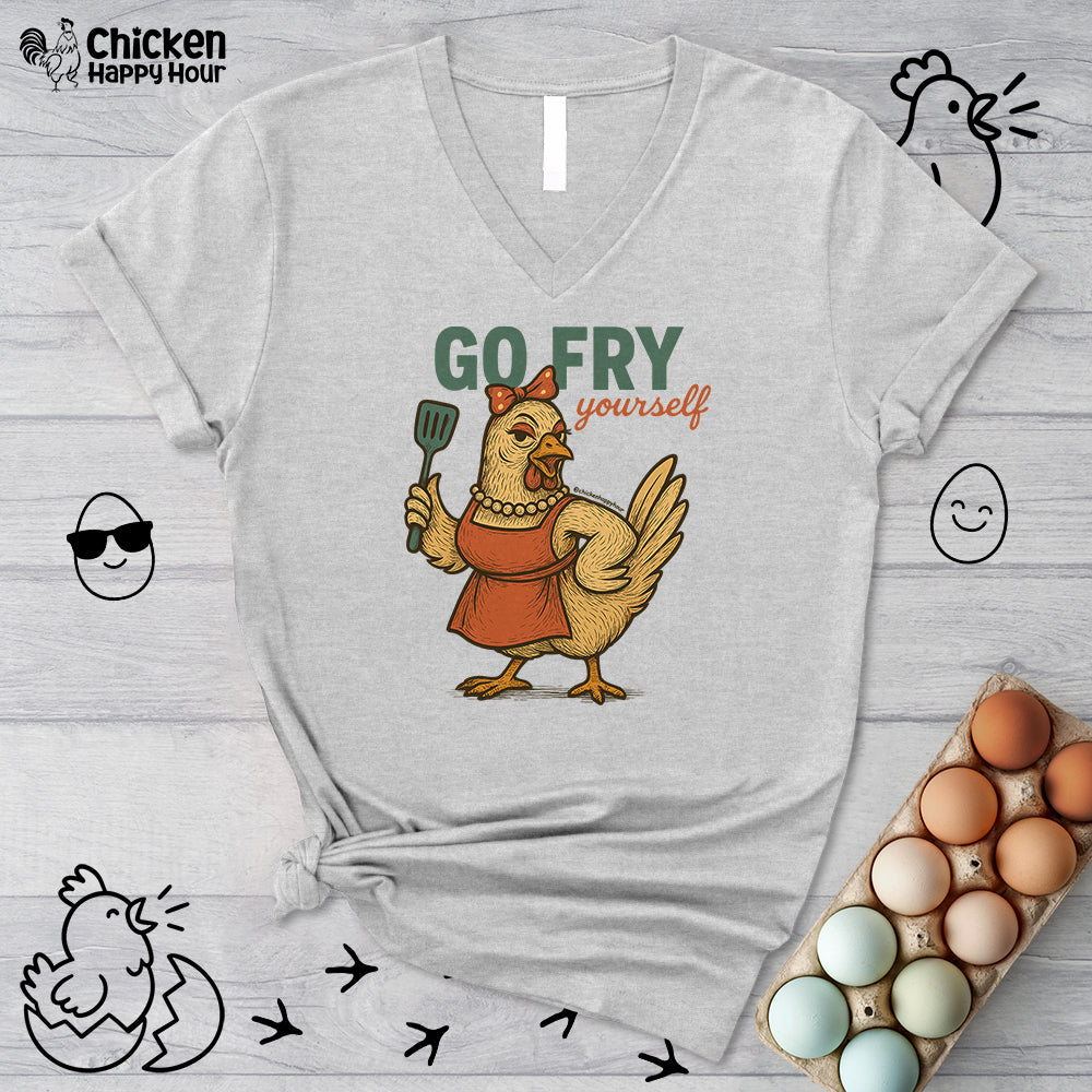Go Fry Yourself V-Neck Tee