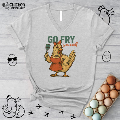 Go Fry Yourself V-Neck Tee