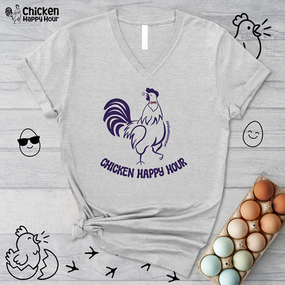 Feminine Chicken V-Neck Tee