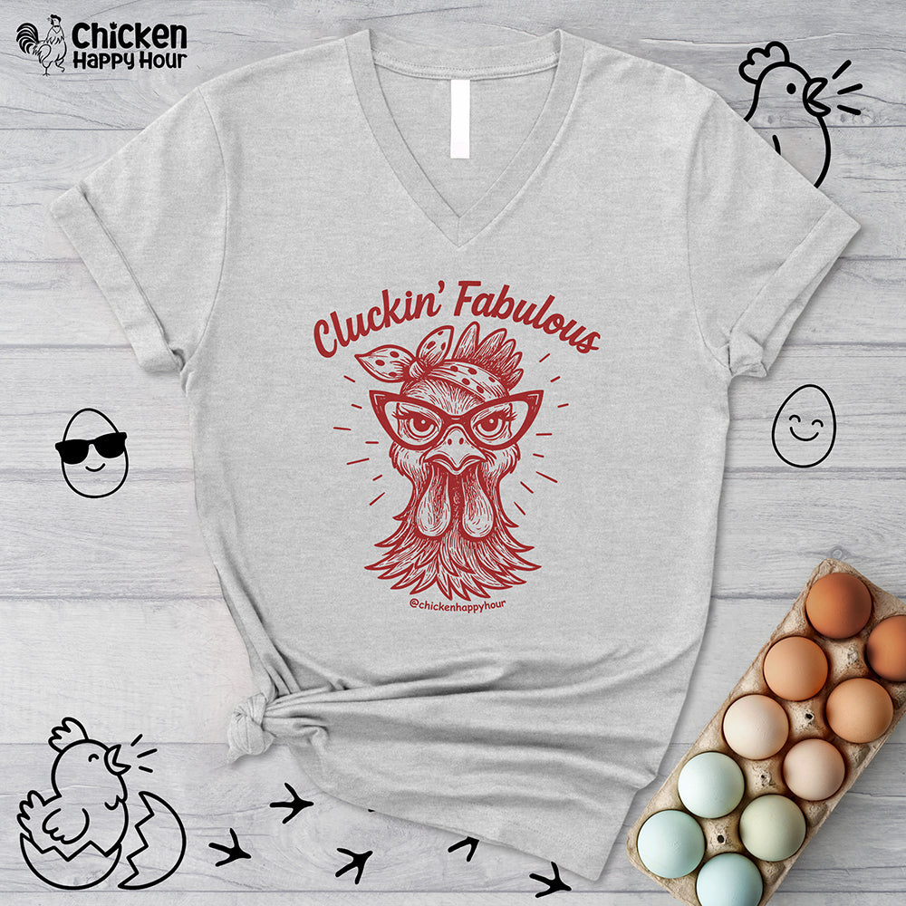 Cluckin' Fabulous V-Neck Tee